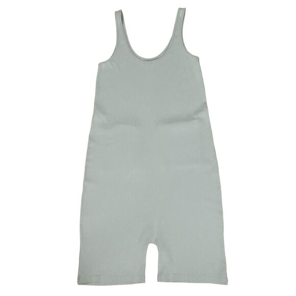 Zara Women's Gray Low Crotch Jumpsuit Playsuit Size M Patch Pockets 100% Cotton - Picture 8 of 8